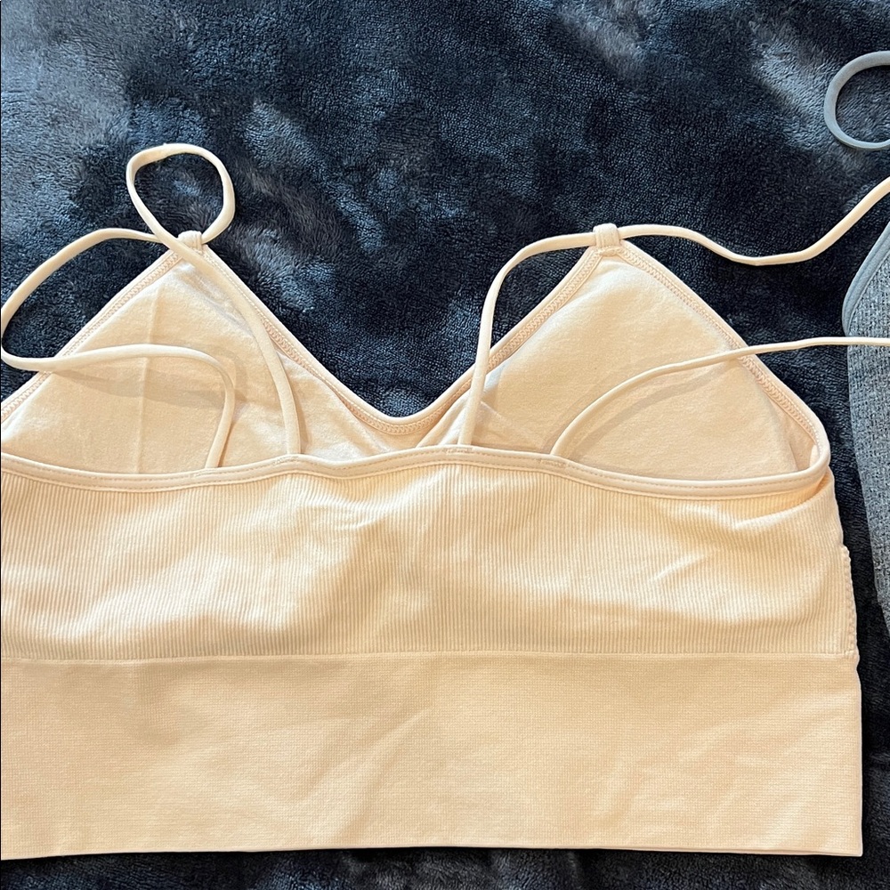 Danskin Peach and Gray Bralette Set of 2 Sz XL - Picture 4 of 7